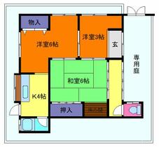 西岡本４丁目貸家 1 ｜ 兵庫県神戸市東灘区西岡本４丁目（賃貸一戸建3K・--・45.90㎡） その2