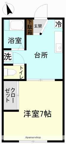 プレジール 102｜福島県いわき市平中山字宮下(賃貸アパート1DK・1階・26.44㎡)の写真 その2