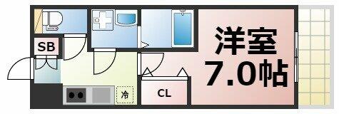 大阪府大阪市東成区東小橋１丁目（マンション）の賃貸物件の間取り