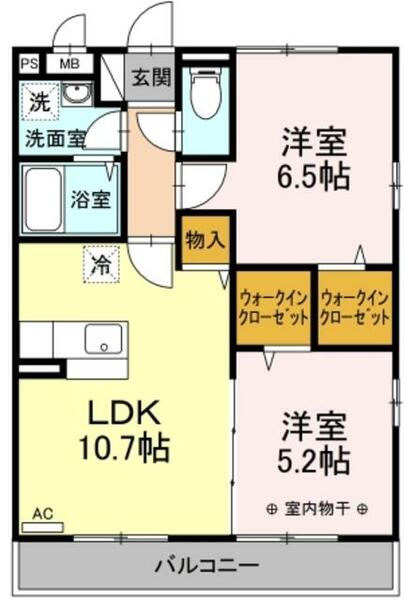 コンフォール瑞江Ⅴ｜東京都江戸川区南篠崎町４丁目(賃貸アパート2LDK・2階・52.80㎡)の写真 その2