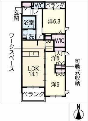 エディアン一社｜愛知県名古屋市名東区亀の井２丁目(賃貸マンション3LDK・2階・71.30㎡)の写真 その2