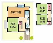 宝塚市野上１丁目 2階建 築61年のイメージ