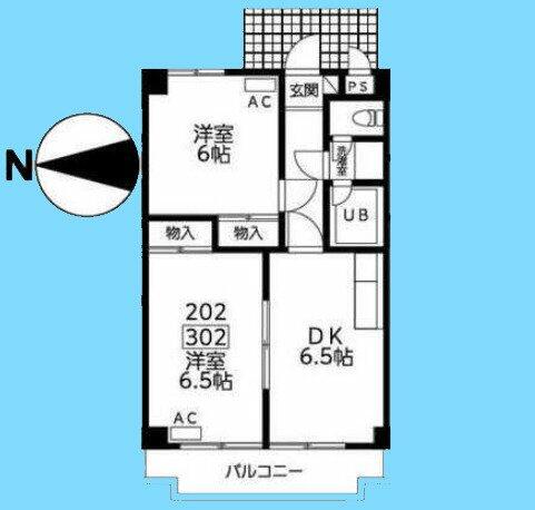レグルス 302｜東京都大田区西蒲田４丁目(賃貸マンション2DK・3階・43.70㎡)の写真 その2