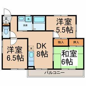 メゾンプチシャトー東の川 202｜愛知県北名古屋市高田寺東の川(賃貸アパート3DK・2階・58.00㎡)の写真 その2