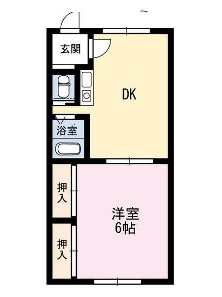 スクエア１２ 203｜北海道旭川市錦町１２丁目(賃貸アパート1DK・2階・28.85㎡)の写真 その2