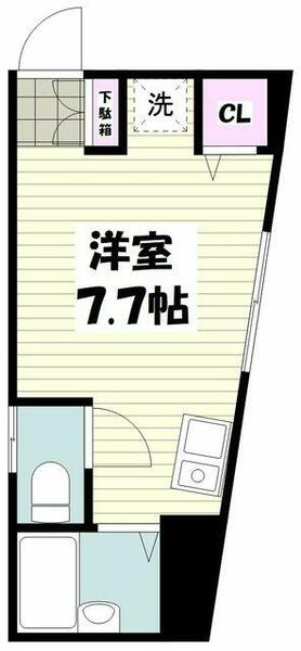 フォルトゥーナ港北｜神奈川県横浜市港北区篠原東３丁目(賃貸アパート1R・1階・18.40㎡)の写真 その2