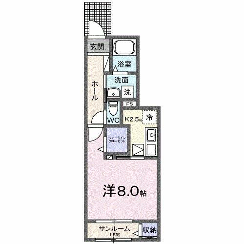 エバーグリーンＤ 102｜愛知県半田市東天王町１丁目(賃貸アパート1K・1階・33.20㎡)の写真 その2