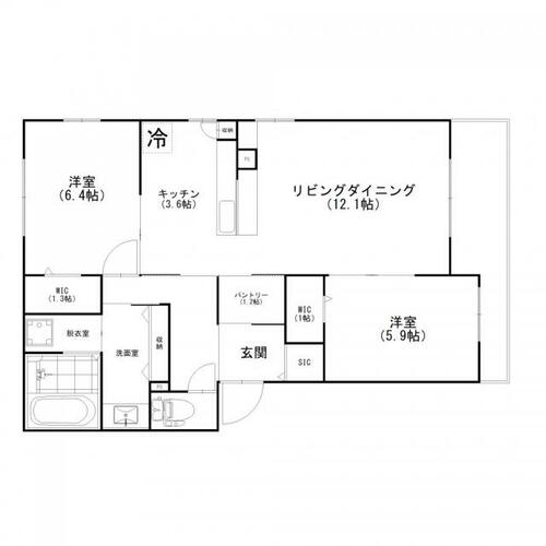 同じ建物の物件間取り写真 - ID:234023442627