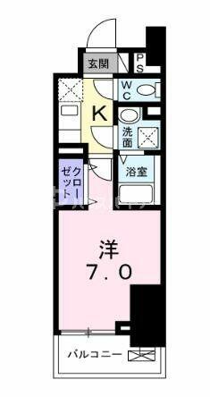 ジョリ　シャルマン 703｜千葉県千葉市中央区弁天１丁目(賃貸マンション1K・7階・26.01㎡)の写真 その2