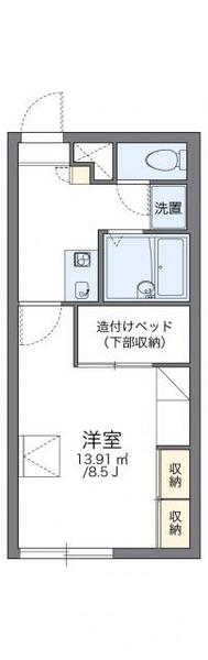 レオパレスＳｏｌｅｉｌ 203｜北海道旭川市東光六条３丁目(賃貸アパート1K・2階・23.18㎡)の写真 その2