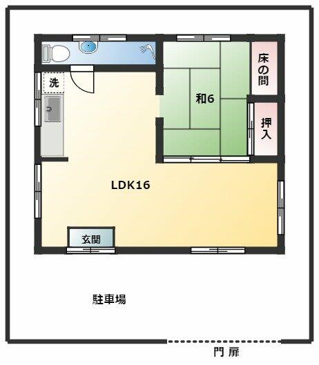 田場氏貸家｜沖縄県那覇市首里石嶺町３丁目(賃貸一戸建1LDK・--・46.28㎡)の写真 その2