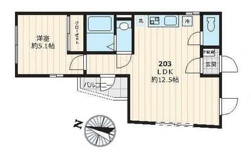 同じ建物の物件間取り写真 - ID:213107646144