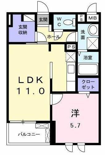 神奈川県横浜市港北区大倉山４丁目(賃貸マンション1LDK・4階・43.21㎡)の写真 その2