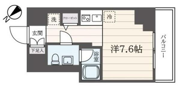 スパシエ横浜アルト 704｜神奈川県横浜市中区寿町１丁目(賃貸マンション1K・7階・20.56㎡)の写真 その2