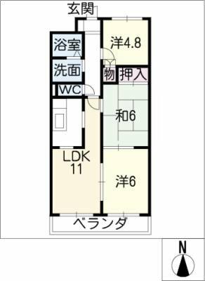 セントヒルダス｜岐阜県岐阜市今嶺１丁目(賃貸マンション3LDK・7階・60.99㎡)の写真 その2