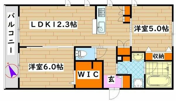 Ｌａ　Ｃｏｕｒ　Ｍｉｙａｋｏ　Ｅａｓｔ 201｜神奈川県横浜市都筑区早渕３丁目(賃貸マンション2LDK・2階・57.91㎡)の写真 その2