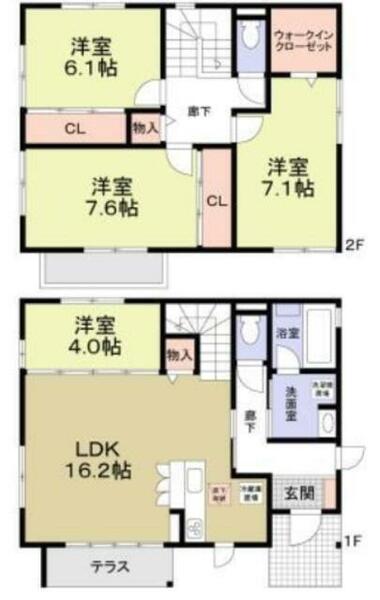 鎌倉市西御門１丁目貸家Ａ棟｜神奈川県鎌倉市西御門１丁目(賃貸一戸建4LDK・--・104.40㎡)の写真 その2