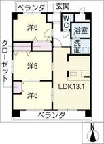 マイズフォレスト  ｜ 愛知県一宮市三条字ヱグロ（賃貸マンション3LDK・3階・66.96㎡） その2