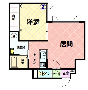 グランピア８－Ｗ４ 102｜北海道旭川市八条西４丁目(賃貸アパート1LDK・1階・40.70㎡)の写真 その2