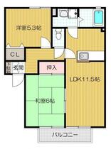 グッディ古都里 103 ｜ 大阪府四條畷市清滝中町（賃貸アパート2LDK・1階・52.84㎡） その2