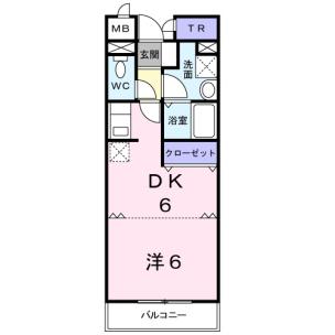 フォンテーヌ南館（エアコン付き） 203｜大阪府泉南市信達牧野(賃貸アパート1DK・2階・32.40㎡)の写真 その2