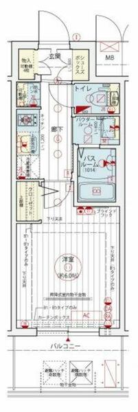 エステムコート中之島ＧＡＴＥⅡ｜大阪府大阪市西区川口２丁目(賃貸マンション1K・5階・20.85㎡)の写真 その2