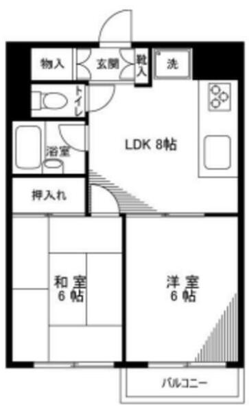 ライオンズマンション茗荷谷｜東京都文京区白山３丁目(賃貸マンション2LDK・6階・41.01㎡)の写真 その2