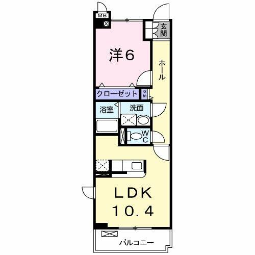 プロスパリティ 207｜岐阜県岐阜市大学北２丁目(賃貸マンション1LDK・2階・42.38㎡)の写真 その2