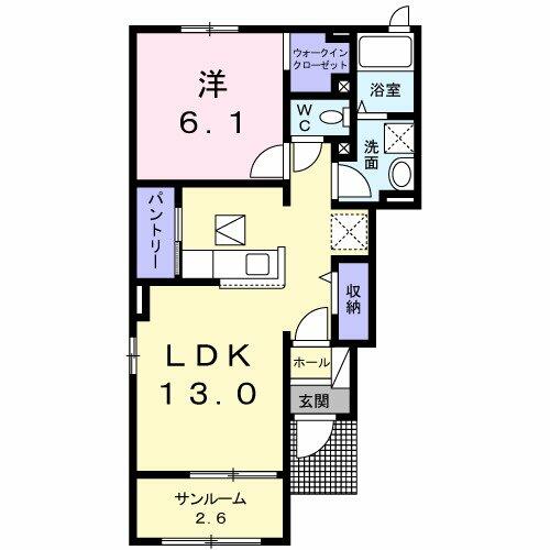 ソレイユ横島Ｂ 101｜茨城県筑西市横島(賃貸アパート1LDK・1階・45.77㎡)の写真 その2