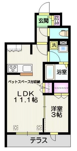 ＣｏｍｆｏｒｔＭａｉｓｏｎ浦和元町（コンフォートメゾン） 101｜埼玉県さいたま市浦和区元町２丁目(賃貸マンション1LDK・1階・35.79㎡)の写真 その2