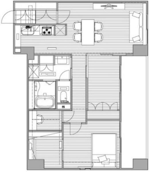 フロンティアテラス目黒 502｜東京都目黒区下目黒１丁目(賃貸マンション2SLDK・5階・72.36㎡)の写真 その2