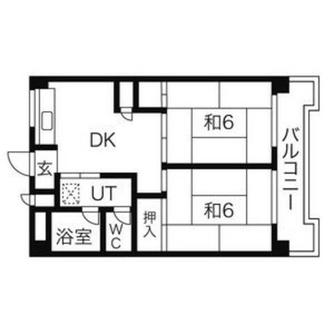 愛知県名古屋市昭和区福江１丁目(賃貸マンション2DK・2階・44.00㎡)の写真 その2