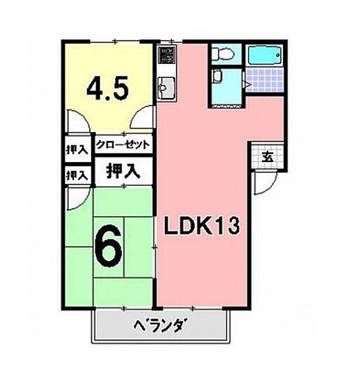 ルクスエテルナ秋津 105｜熊本県熊本市東区秋津３丁目(賃貸アパート2LDK・1階・46.60㎡)の写真 その2