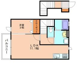 福岡県古賀市舞の里５丁目（賃貸アパート1LDK・2階・41.38㎡） その2