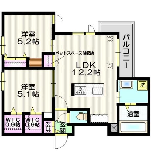 ＣｏｍｆｏｒｔＭａｉｓｏｎ浦和元町（コンフォートメゾン） 303｜埼玉県さいたま市浦和区元町２丁目(賃貸マンション2LDK・3階・54.37㎡)の写真 その2