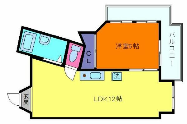 サンハイツ新田｜兵庫県神戸市灘区六甲台町(賃貸マンション1DK・2階・36.80㎡)の写真 その2