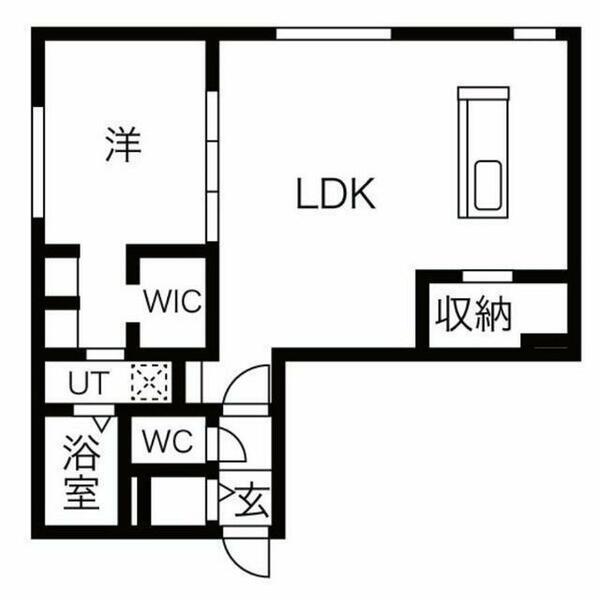 Ｒ－ｆｉｎｏ札幌桑園 109｜北海道札幌市中央区北八条西２０丁目(賃貸マンション1LDK・1階・47.36㎡)の写真 その2