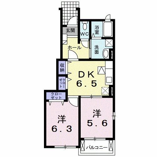 エスペランサ壱番館 101｜愛知県常滑市西之口４丁目(賃貸アパート2DK・1階・45.72㎡)の写真 その2