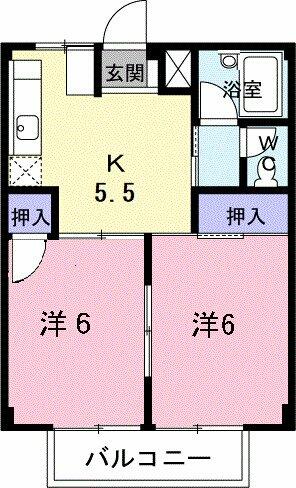 マイウェイ 2-B｜三重県鈴鹿市岸岡町(賃貸アパート2K・2階・48.51㎡)の写真 その2