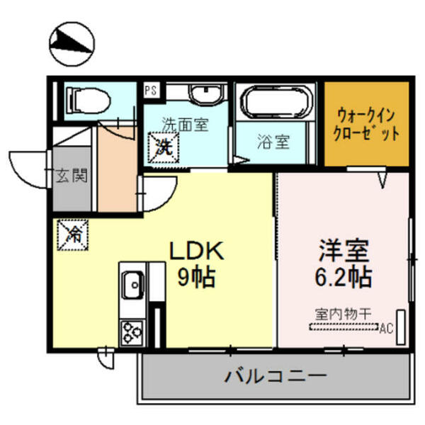 大阪府岸和田市小松里町(賃貸アパート1LDK・2階・40.26㎡)の写真 その2