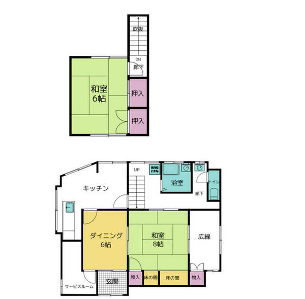 片淵４丁目　貸家｜長崎県長崎市片淵４丁目(賃貸一戸建3SDK・--・81.30㎡)の写真 その2