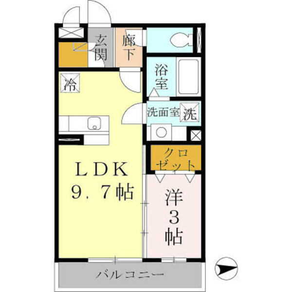 サウスメゾン秋桜｜大阪府堺市西区鳳中町７丁(賃貸アパート1LDK・3階・33.39㎡)の写真 その2