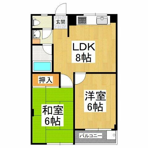 Ｋ・Ｔマンション｜大阪府堺市中区深井中町(賃貸マンション2DK・3階・43.20㎡)の写真 その2