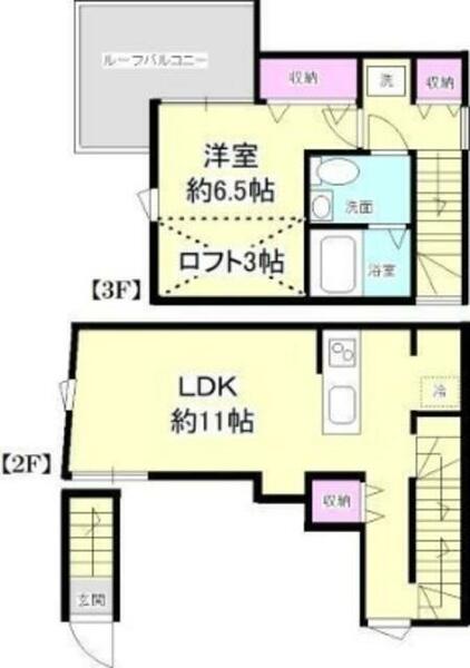 カシェット｜東京都足立区栗原３丁目(賃貸アパート1LDK・2階・53.00㎡)の写真 その2