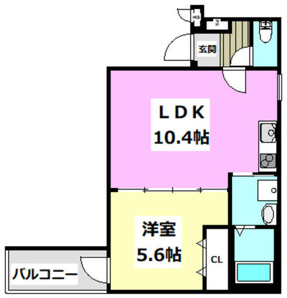 フジパレス東正雀 202｜大阪府摂津市東正雀(賃貸アパート1LDK・2階・36.25㎡)の写真 その2