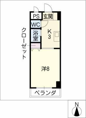 ＬＥ・ＤＯＭＥ｜岐阜県岐阜市金園町３丁目(賃貸マンション1K・3階・24.86㎡)の写真 その2