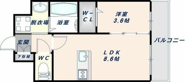 ＥＳＴＯＮＥ　ＨＩＧＡＳＨＩＯＳＡＫＡ 702｜大阪府東大阪市長田西２丁目(賃貸マンション1LDK・7階・32.46㎡)の写真 その2