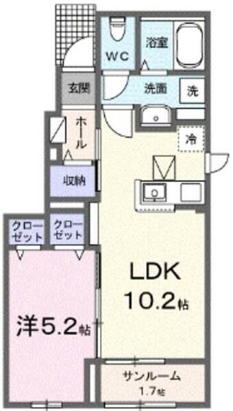 ベルクラージュ｜埼玉県さいたま市大宮区三橋４丁目(賃貸アパート1LDK・1階・40.88㎡)の写真 その2