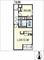 ＣｈａｒｍｅＣｏｕｒｔ  ｜ 岐阜県岐阜市長住町１０丁目（賃貸マンション1LDK・1階・42.66㎡） その2