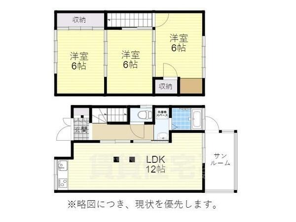 港栄２丁目貸家｜愛知県名古屋市港区港栄２丁目(賃貸一戸建3LDK・--・77.44㎡)の写真 その2